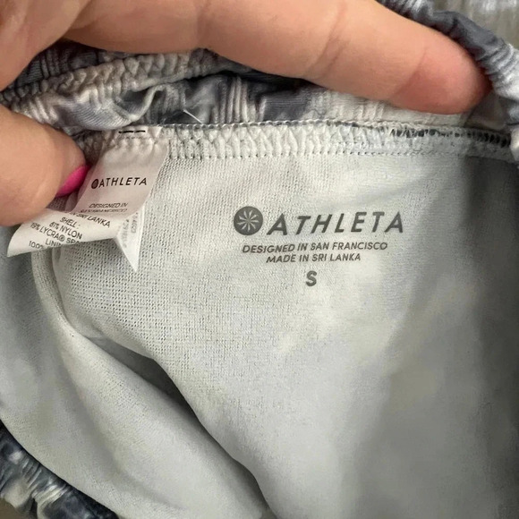 Athleta Bikini Set Tulum Ladder Tie Dye Print boho swimsuit tank top - Picture 11 of 14